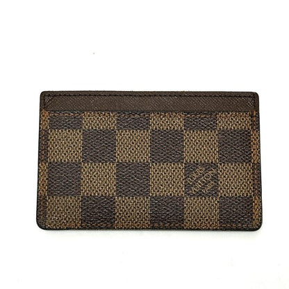 Louis Vuitton Card Case Porto Cult Sample N61722 Damier Canvas Ebene Brown
