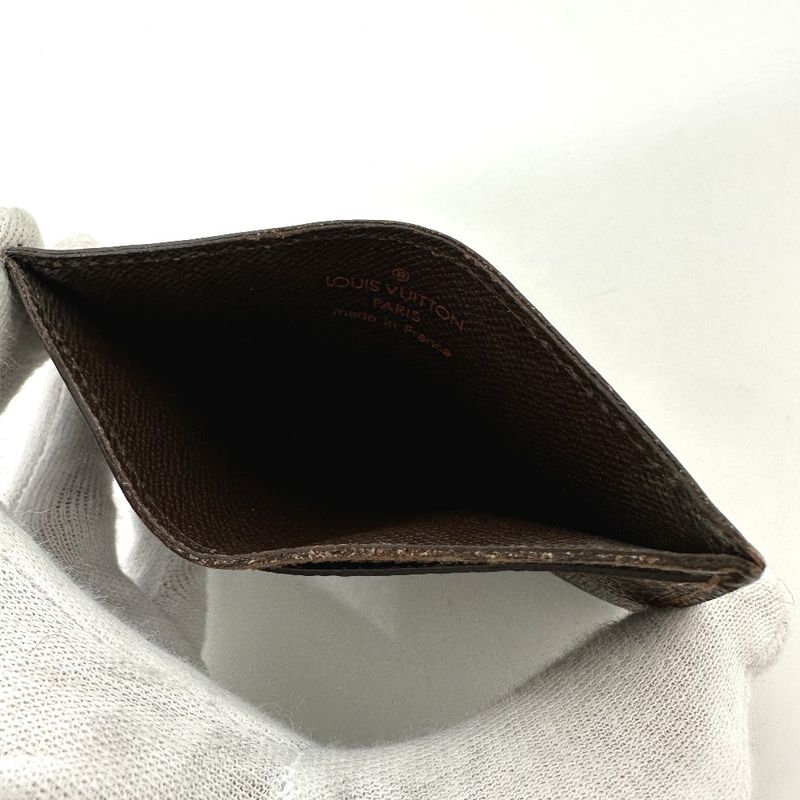Louis Vuitton Card Case Porto Cult Sample N61722 Damier Canvas Ebene Brown