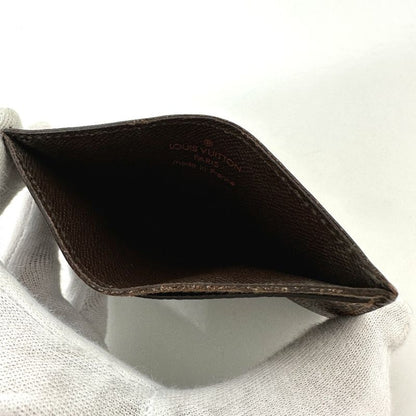 Louis Vuitton Card Case Porto Cult Sample N61722 Damier Canvas Ebene Brown