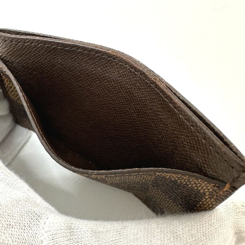 Louis Vuitton Card Case Porto Cult Sample N61722 Damier Canvas Ebene Brown