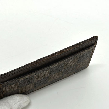 Louis Vuitton Card Case Porto Cult Sample N61722 Damier Canvas Ebene Brown