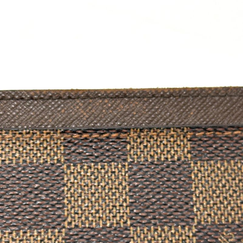 Louis Vuitton Card Case Porto Cult Sample N61722 Damier Canvas Ebene Brown