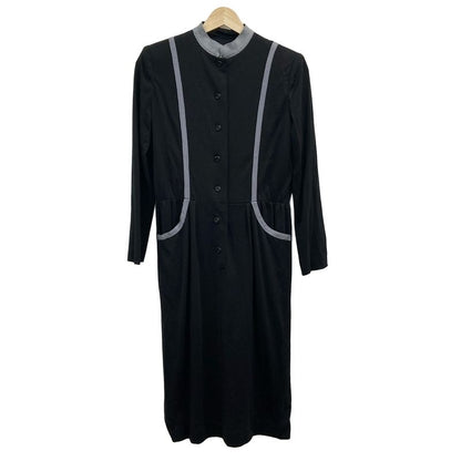 DIOR Christian Dior Dress Size 9 M Women's - Black X Light Gray Long Sleeve