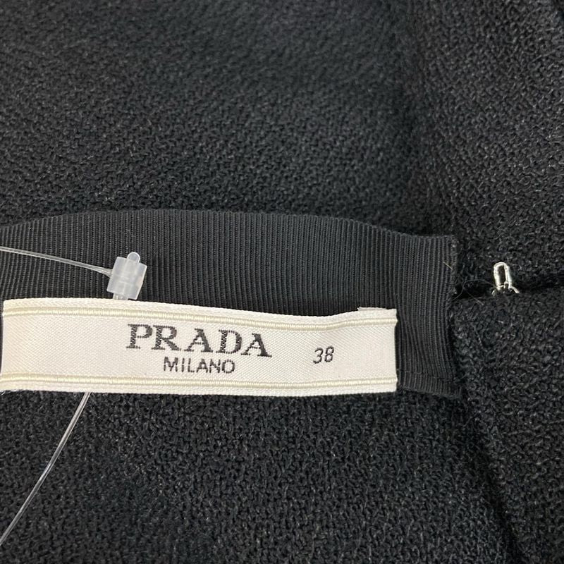 Prada Dress Size 38 S Women's - Black Crew Neck Short Sleeve Long