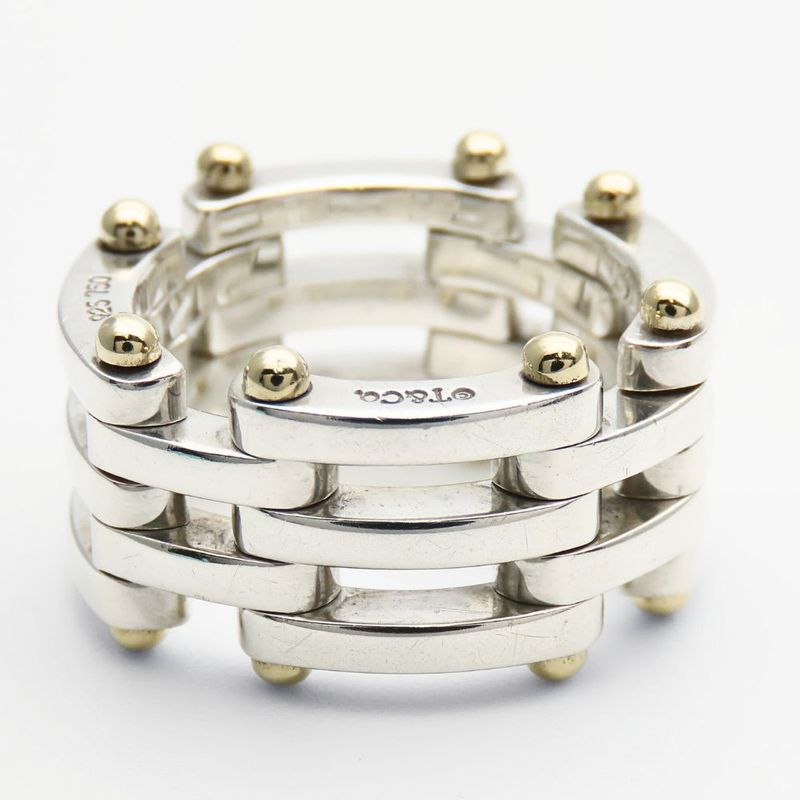 Tiffany & Co Ring ・ring Gate Silver 925 18K Yellow Gold Approx 11.8g Silver