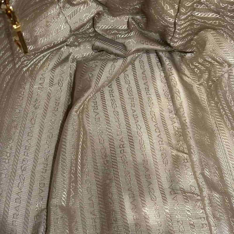 Prada Handbag Shoulder 2WAY Snap Button Closure Beige