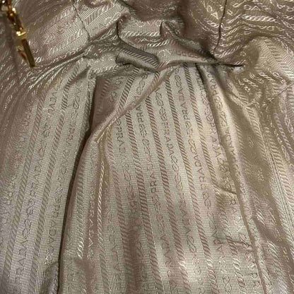 Prada Handbag Shoulder 2WAY Snap Button Closure Beige