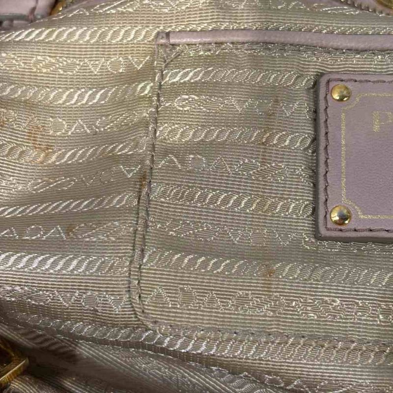 Prada Handbag Shoulder 2WAY Snap Button Closure Beige