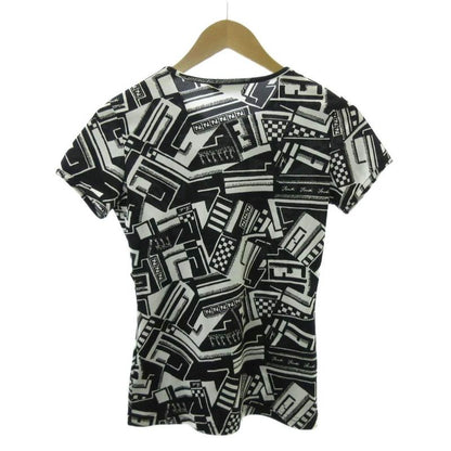 Fendi Zucca Pattern All Over Pattern T-shirt Cut And Sew FF Black 44 Approx M