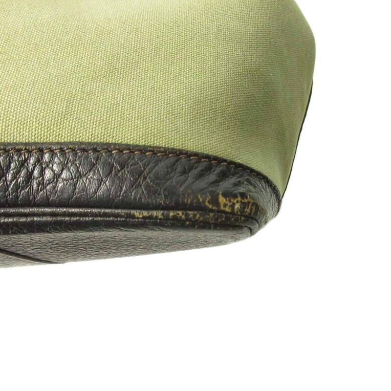 Hermes Garden Party PM Toile Ash Tote Bag Canvas Leather Silver Hardware □G