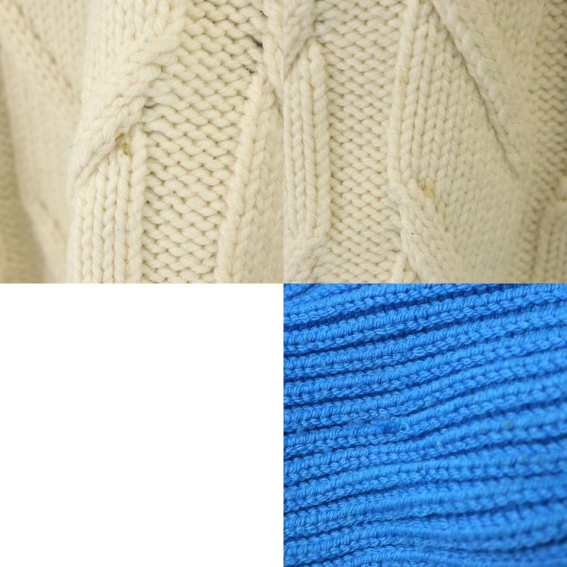 Gucci Adidas Cable Knit Sweater Long Sleeve Wool Logo Embroidery Pullover