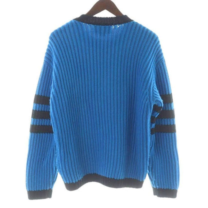 Gucci Adidas Cable Knit Sweater Long Sleeve Wool Logo Embroidery Pullover