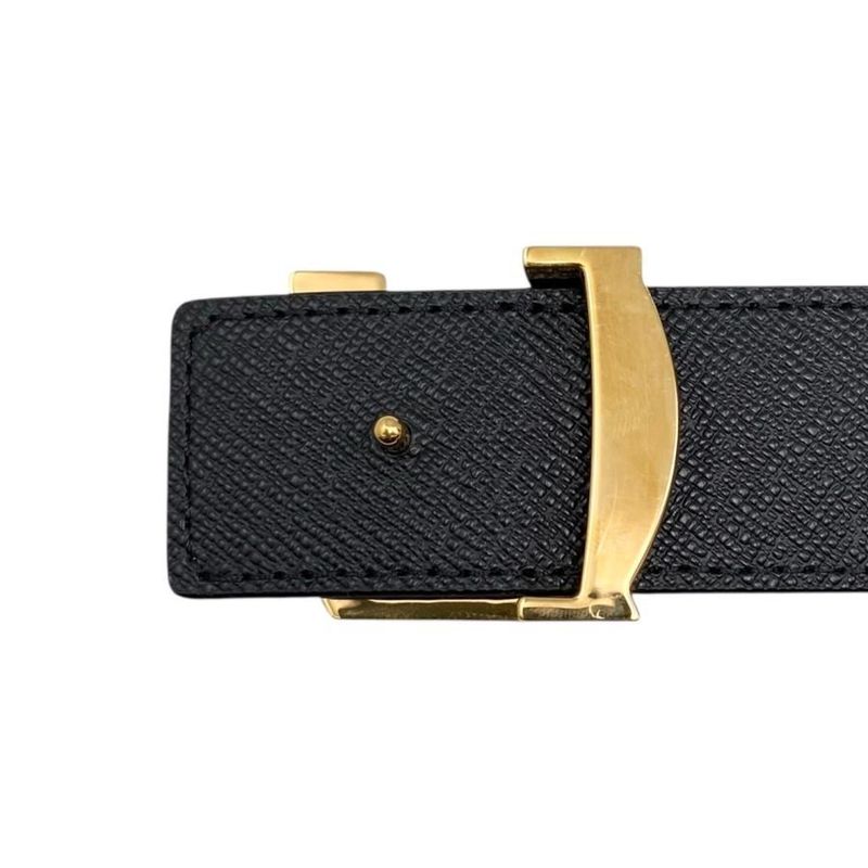 Louis Vuitton Belt Sainteur-lv Initial M9453 Monogram Brown Black Gold Hardware