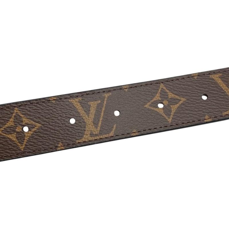 Louis Vuitton Belt Sainteur-lv Initial M9453 Monogram Brown Black Gold Hardware