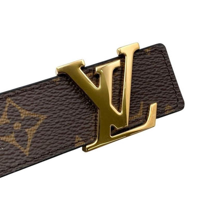 Louis Vuitton Belt Sainteur-lv Initial M9453 Monogram Brown Black Gold Hardware