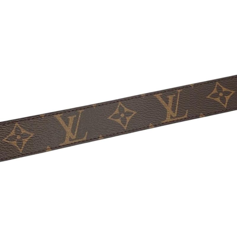 Louis Vuitton Belt Sainteur-lv Initial M9453 Monogram Brown Black Gold Hardware