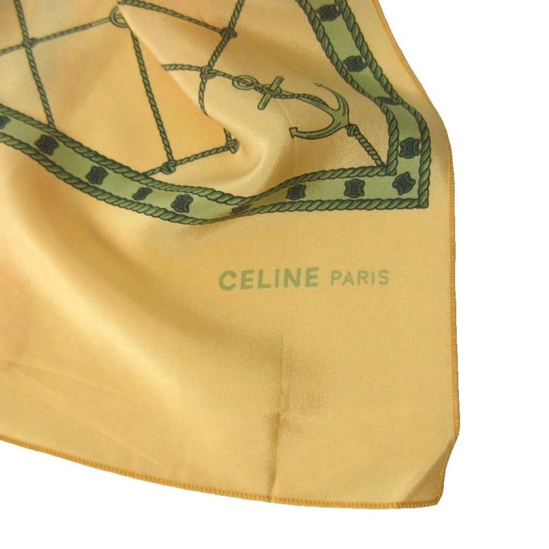 Celine Silk Triomphe Scarf Handkerchief Multicolor