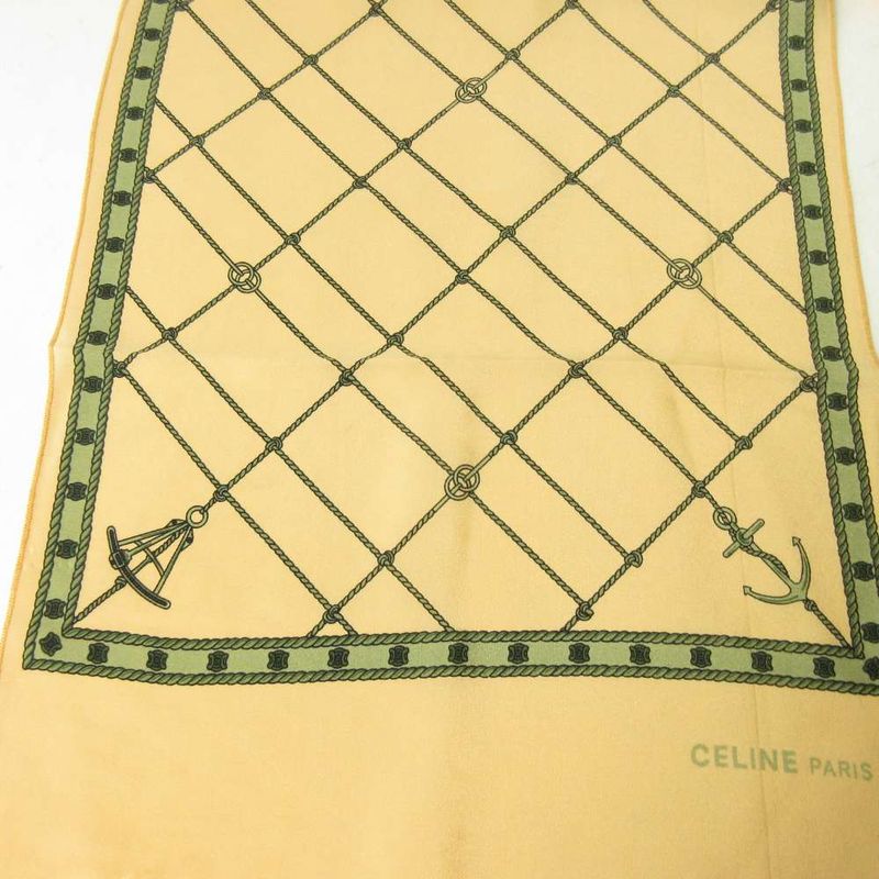 Celine Silk Triomphe Scarf Handkerchief Multicolor