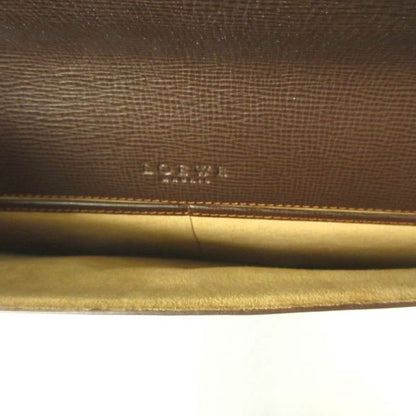 Loewe Clutch Bag Second Bag Logo Leather Brown 1227