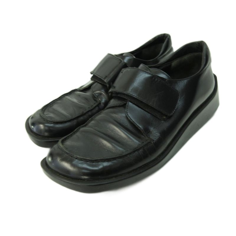 Prada Velcro Sneakers Square Toe Black Approximately 24cm (9.45in) AA