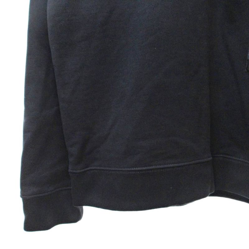 Loewe Anagram Parka Pullover Hoodie Leather Logo Patch M Navy 1230 • MNK4