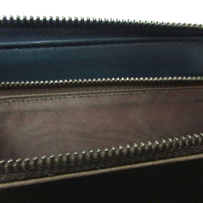 Bottega Veneta Intrecciato Round Zipper Long Wallet Long Wallet Leather Green