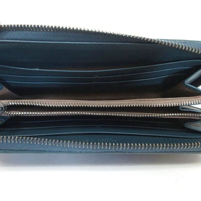 Bottega Veneta Intrecciato Round Zipper Long Wallet Long Wallet Leather Green