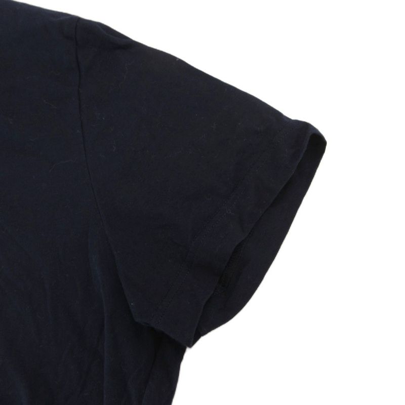 Prada T-shirt Short Sleeve Triangle M Navy Blue JS • GY53