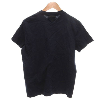 Prada T-shirt Short Sleeve Triangle M Navy Blue JS • GY53
