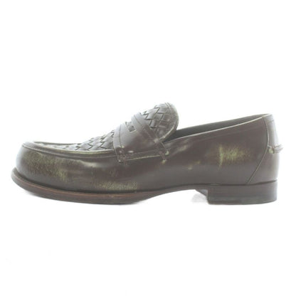 Bottega Veneta Coin Loafers Leather Intrecciato 40 25cm (9.84in) Brown XZ