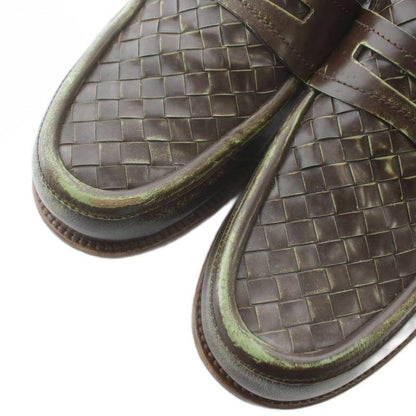 Bottega Veneta Coin Loafers Leather Intrecciato 40 25cm (9.84in) Brown XZ