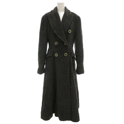 Christian Dior Double Breasted Long Coat Chester Cashmere Blend Alpaca Blend
