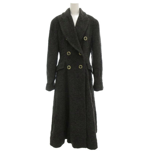 Christian Dior Double Breasted Long Coat Chester Cashmere Blend Alpaca Blend