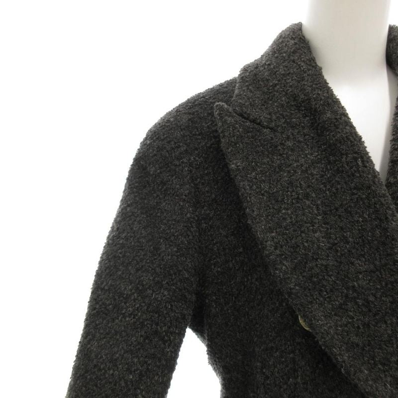 Christian Dior Double Breasted Long Coat Chester Cashmere Blend Alpaca Blend
