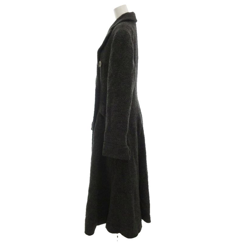 Christian Dior Double Breasted Long Coat Chester Cashmere Blend Alpaca Blend