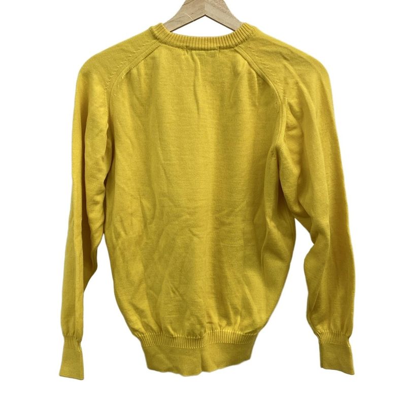 Christian Diorsports Long Sleeve Sweater Size M - Yellow Wool Crew Neck