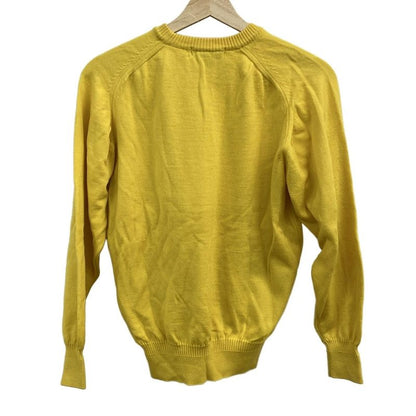 Christian Diorsports Long Sleeve Sweater Size M - Yellow Wool Crew Neck