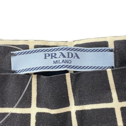 Prada Skirt Size 36 S Women's - Black X White Plaid Knee Length