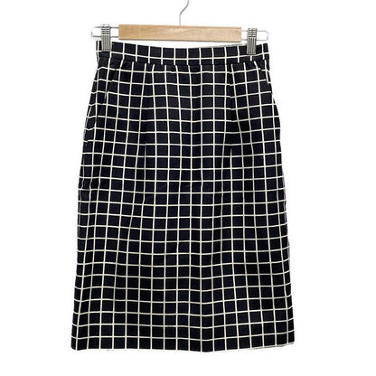 Prada Skirt Size 36 S Women's - Black X White Plaid Knee Length