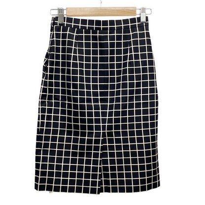 Prada Skirt Size 36 S Women's - Black X White Plaid Knee Length