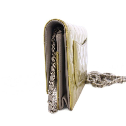 Chanel Matelasse Chain Wallet Shoulder Bag Coco Mark Gold Color No 17 KH • OH