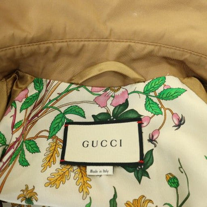 Gucci Floral Pattern Lining Trench Coat 2019 Trench Coat Silk Blend 36 Beige