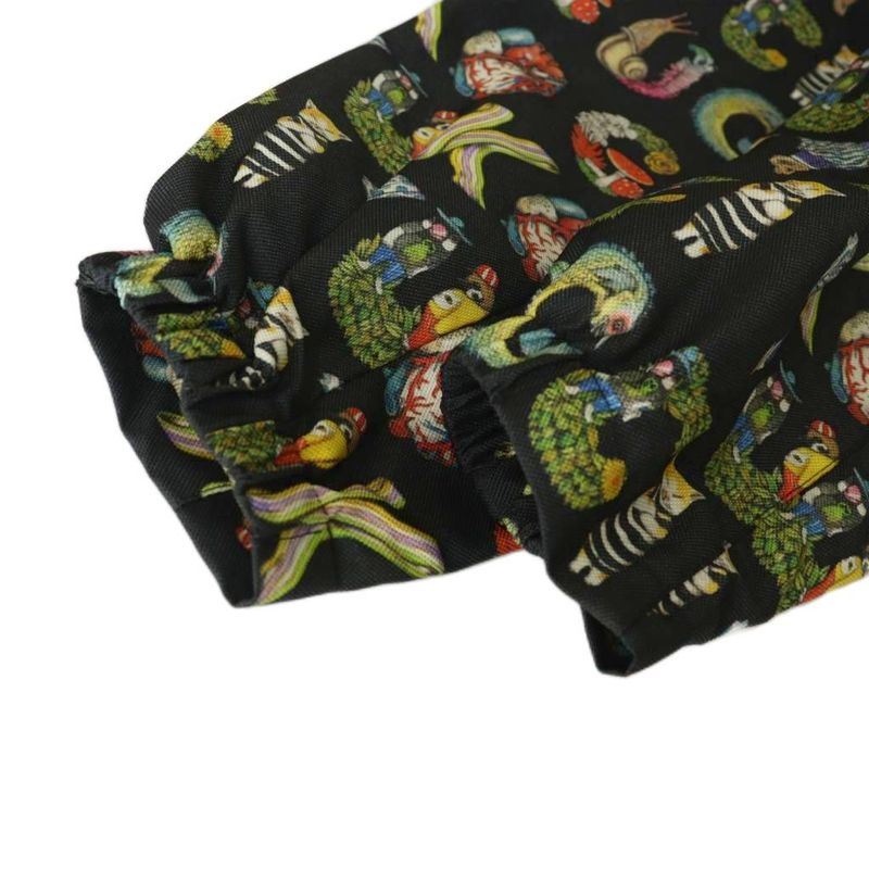 Gucci Yuko Higuchi Animal Logo Jacket Hood Parka 44 Black Multicolor 672644 AQ