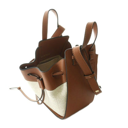 Loewe Hammock MINI Anagram Jacquard Leather Bag Hand Shoulder 2WAY Brown AQ •
