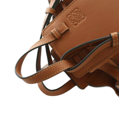 Loewe Hammock MINI Anagram Jacquard Leather Bag Hand Shoulder 2WAY Brown AQ •