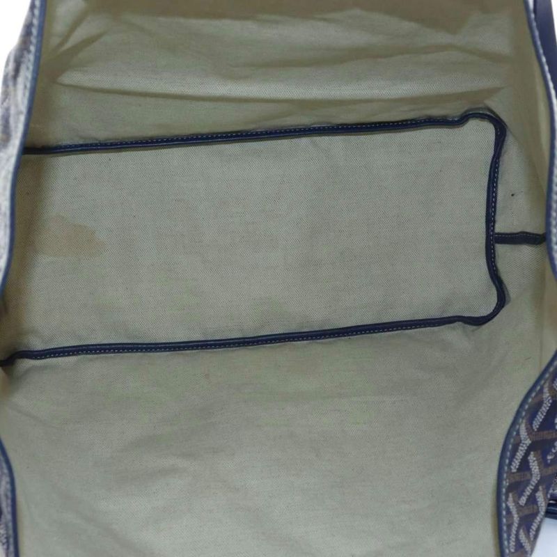 Goyard Saint Louis PM Bag Tote With Pouch Blue Brown AQ • OS