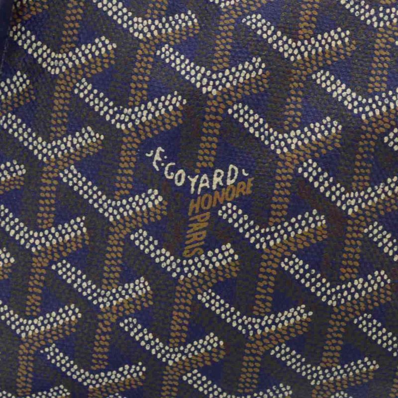 Goyard Saint Louis PM Bag Tote With Pouch Blue Brown AQ • OS