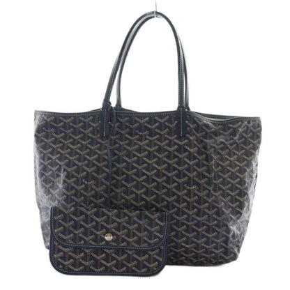 Goyard Saint Louis PM Bag Tote With Pouch Blue Brown AQ • OS