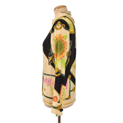 Gianni Versace Gianni Versace Silk Shirt Blouse Long Sleeve All Over Pattern 38