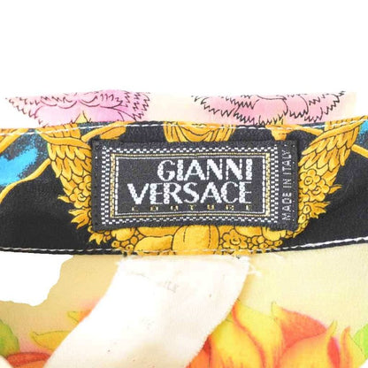 Gianni Versace Gianni Versace Silk Shirt Blouse Long Sleeve All Over Pattern 38